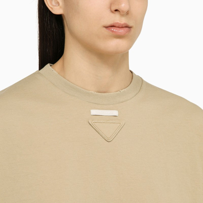 Shop Prada Rope-coloured T-shirt In Cotton Jersey Women In Cream