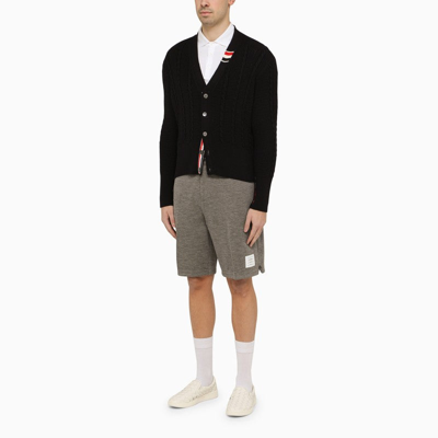 Shop Thom Browne Grey Bermuda Shorts In Virgin Wool Men In Gray