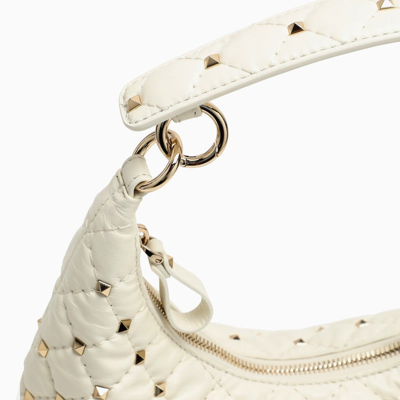 Shop Valentino Garavani Ivory Rockstud Handbag Women In White