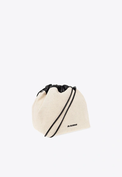 Jil Sander Dumpling Bucket Shoulder Bag In Beige