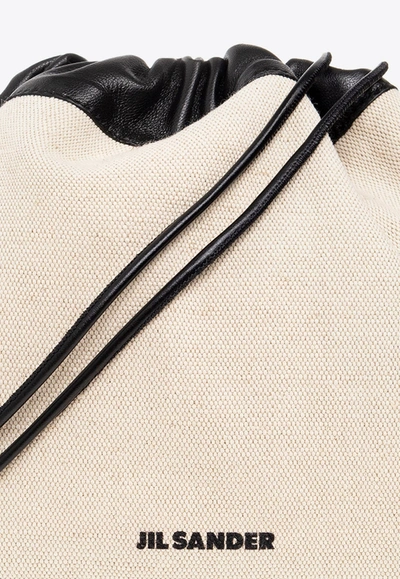 Jil Sander Dumpling Bucket Shoulder Bag In Beige