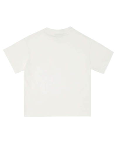 Shop Fendi Junior White Jersey T-shirt In Bianco