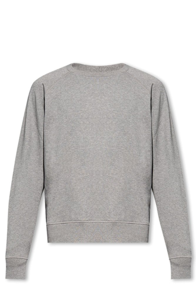 Shop Canada Goose Logo Patch Crewneck Sweatshirt In Grey