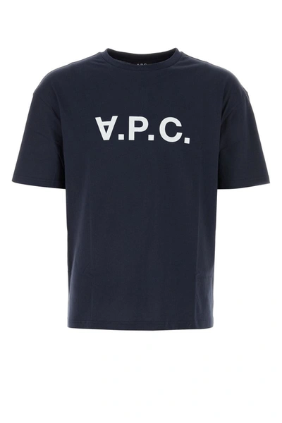 Shop Apc A.p.c. T-shirt In Darknavy