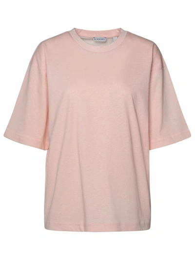 Shop Burberry Pink Cotton T-shirt