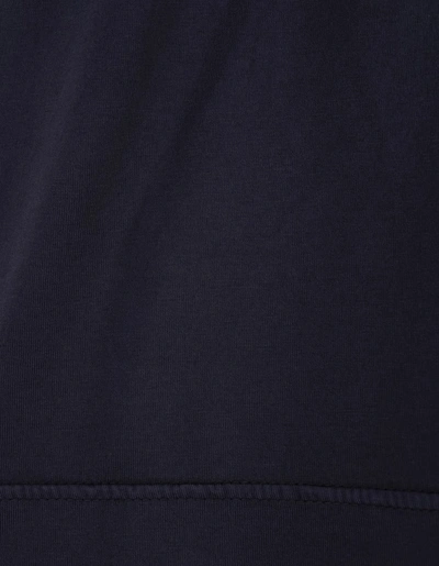Shop Fedeli Basic T-shirt In Night Organic Cotton In Blue
