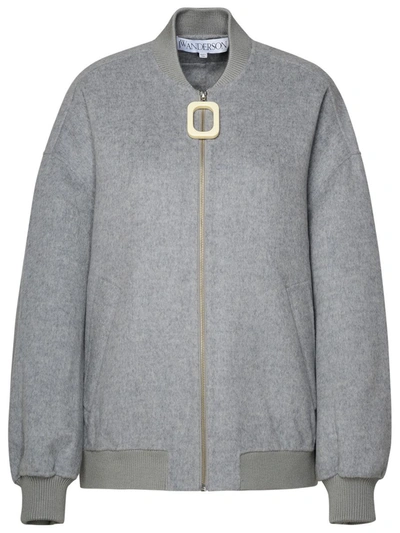 Shop Jw Anderson J.w. Anderson Bomber Over In Grey
