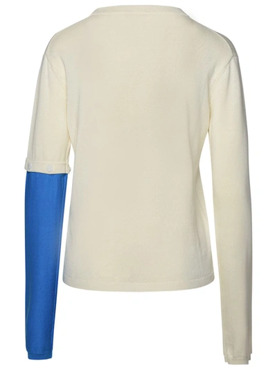 Shop Jw Anderson J.w. Anderson Ivory Silk Blend Sweater In White