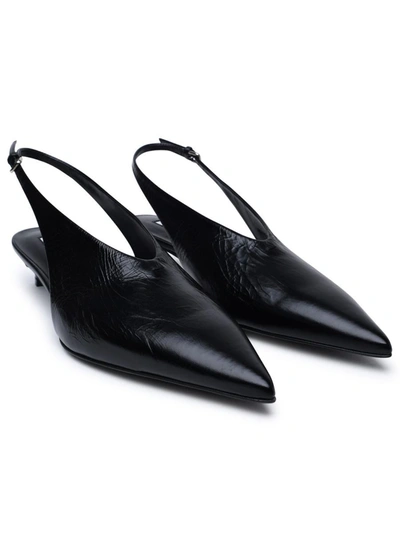 Shop Jil Sander Sling Back In Black