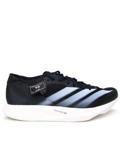 Shop Y-3 Adidas Black Fabric Sneakers