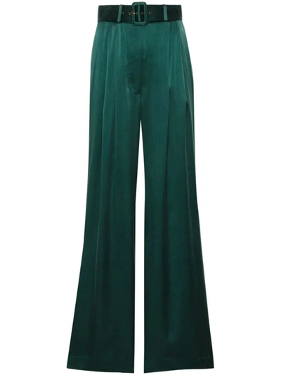 Shop Zimmermann Flared Pants Clothing In Green