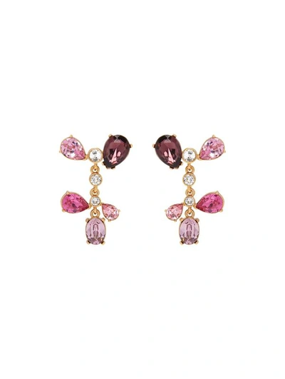 Shop Oscar De La Renta Cactus Chandelier Earrings In Pink Multi