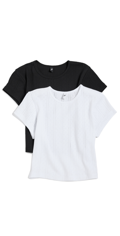 Shop Coucou The Baby Tee 2 Pack White/black