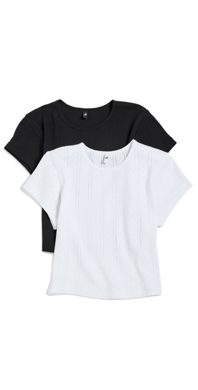 Coucou The Baby Tee 2 Pack White/black In White/black