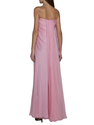 Shop Alexander Mcqueen Dresses In Pale Pink