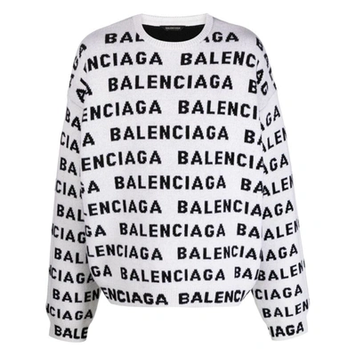 Shop Balenciaga Sweaters In White/black