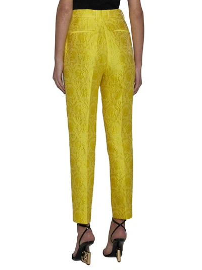 Shop Dolce & Gabbana Trousers In Yellow