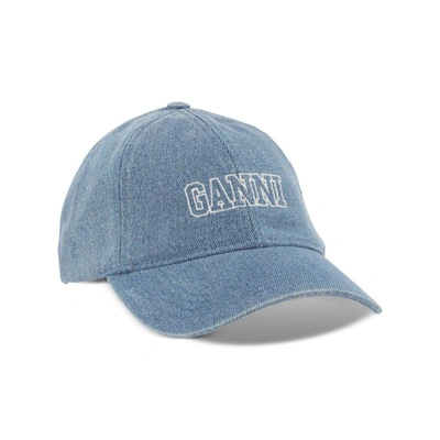 Shop Ganni Caps In Blue