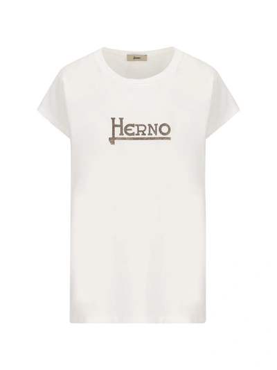 Shop Herno T-shirts And Polos In White/brown