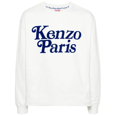 Shop Kenzo Sweatshirts In White/blue
