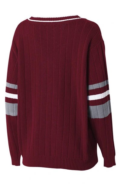 Shop Wear By Erin Andrews University V-neck Cotton Sweater In Texas A&m University