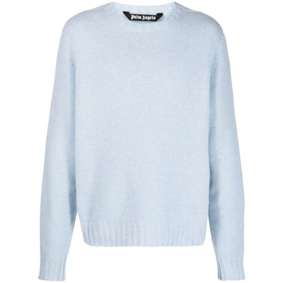 Shop Palm Angels Sweaters In Blue/white