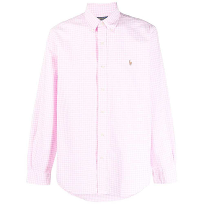 Shop Ralph Lauren Shirts In White/pink