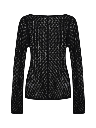 Rohe Geometrical Lace Long Sleeves Top In Black