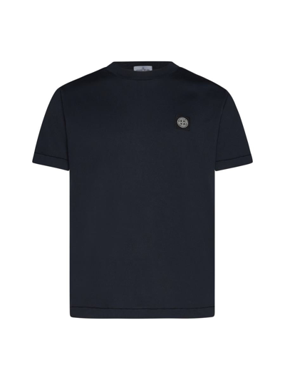 Shop Stone Island T-shirts And Polos In Blue