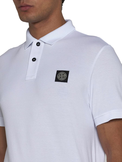 Shop Stone Island T-shirts And Polos In White