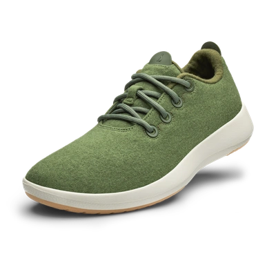 Shop Allbirds Women's Wool Runner Mizzles In Thunder Green