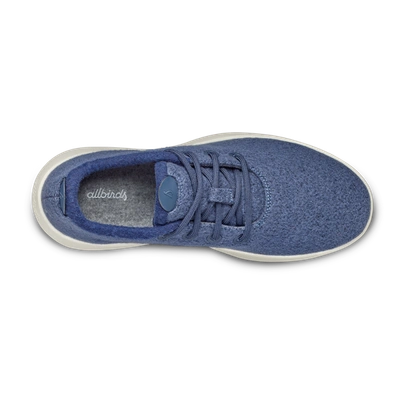 Shop Allbirds Women's Wool Runner Mizzles In Hazy Indigo