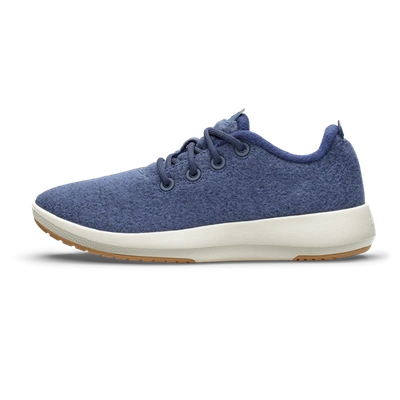 Shop Allbirds Women's Wool Runner Mizzles In Hazy Indigo