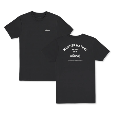 Shop Allbirds Men's Recycled Tee In Mother Nature - Natural Black