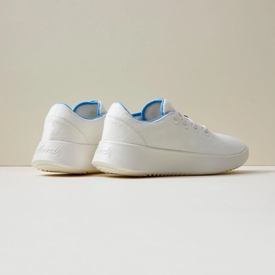 Shop Allbirds Women's Wool Runner 2 In Natural White/nz Blue