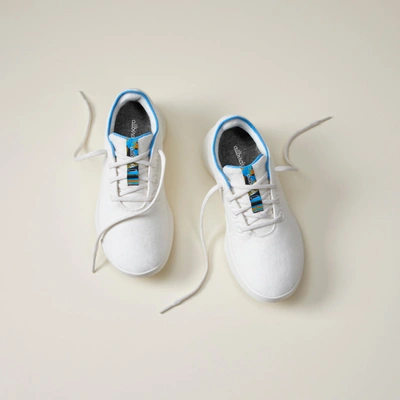 Shop Allbirds Women's Wool Runner 2 In Natural White/nz Blue