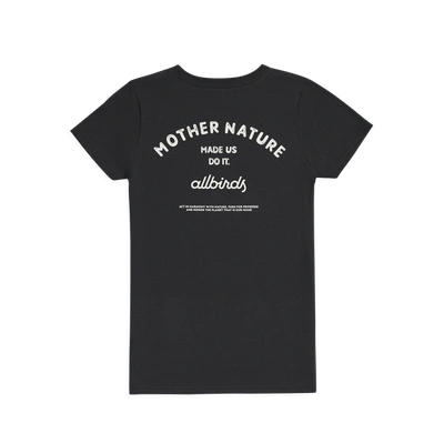 Shop Allbirds Women's Recycled Tee In Mother Nature - Natural Black