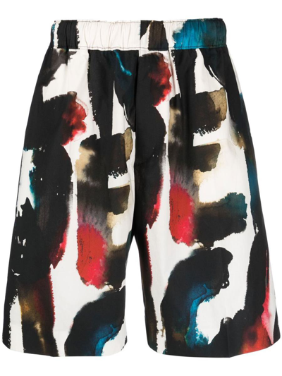 Shop Alexander Mcqueen Printed Shorts In Multicolour