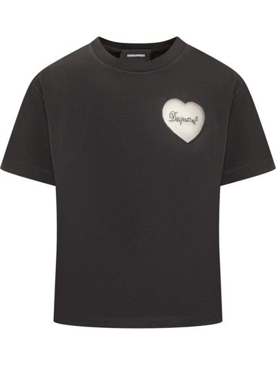 Shop Dsquared2 Boxy T-shirt In Black