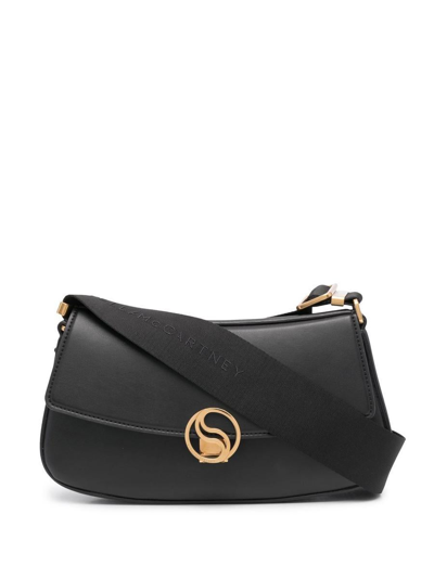 Shop Stella Mccartney S-wave Small Shoulder Bag In Black
