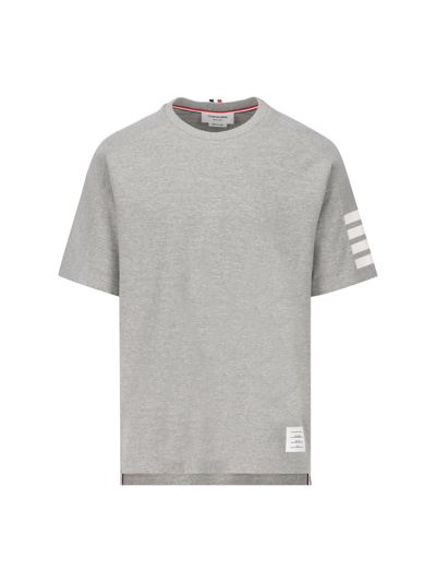 Shop Thom Browne T-shirts And Polos In Gray