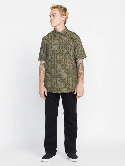 Shop Volcom Scaler Stone Short Sleeve Shirt - Stealth In Multi