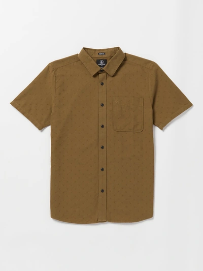Shop Volcom Date Knight Short Sleeve Shirt - Mud In Multi
