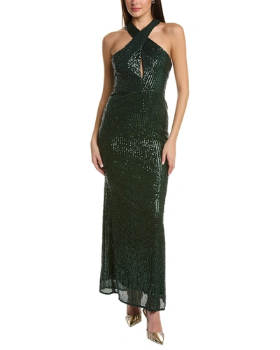 Shop Laundry By Shelli Segal Sequin Gown In Green