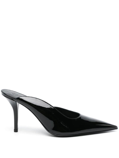 Gia Borghini Open Toe Heeled Sandal With Refined Shape In Black