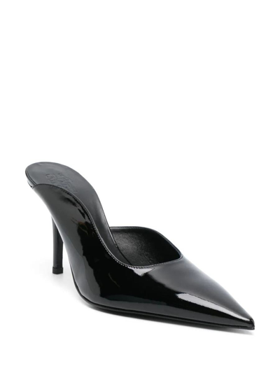 Gia Borghini Open Toe Heeled Sandal With Refined Shape In Black