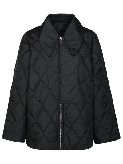 Shop Ganni 'ripstop' Black Nylon Jacket