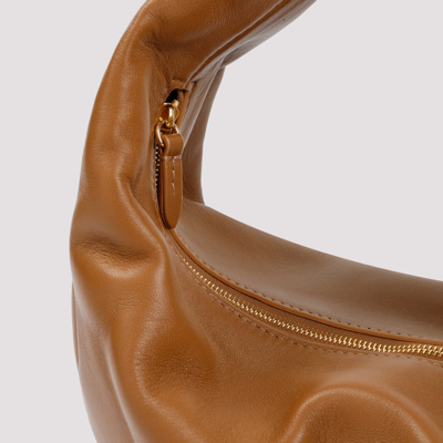 Shop Khaite Olivia Hobo Medium Shoulder Bag In Nude & Neutrals