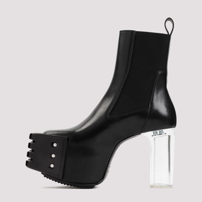 Shop Rick Owens Grilled Platform Boots Shoes In Black