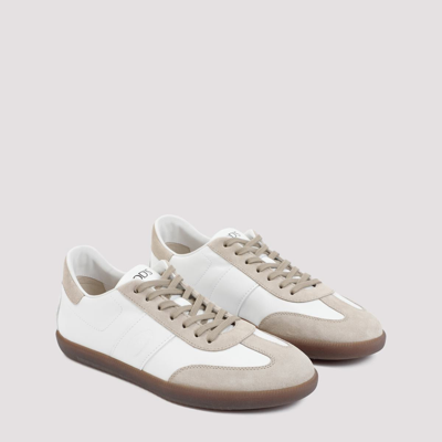 Shop Tod's Nappa Leather Sneakers Shoes In White